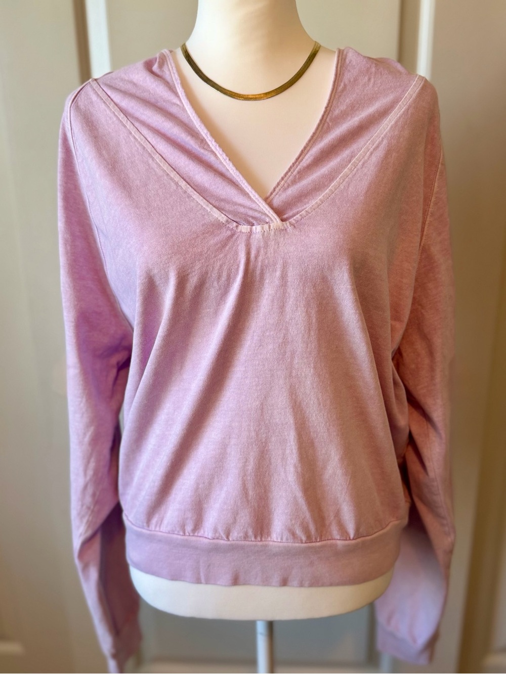 FP Movement by Free People Light Pink V-Neck Pullover